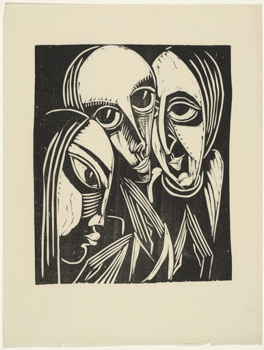 Three Heads from the periodical Kündung, vol. 1, no. 1 (January 1921)