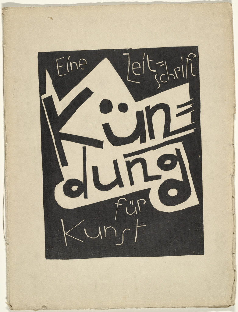 Cover from the periodical Kündung, vol. 1, no. 1 (January 1921)