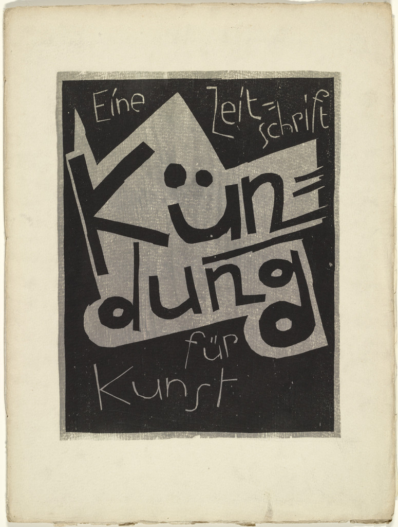 Cover from the periodical Kündung, vol. 1, no. 2 (February 1921)