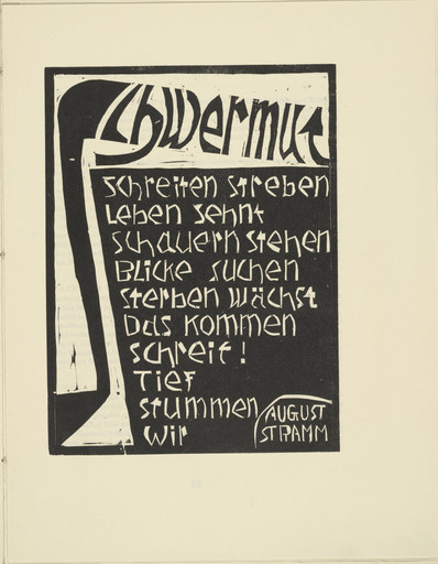 Melancholia from the periodical Kündung, vol. 1, no. 2 (February 1921)