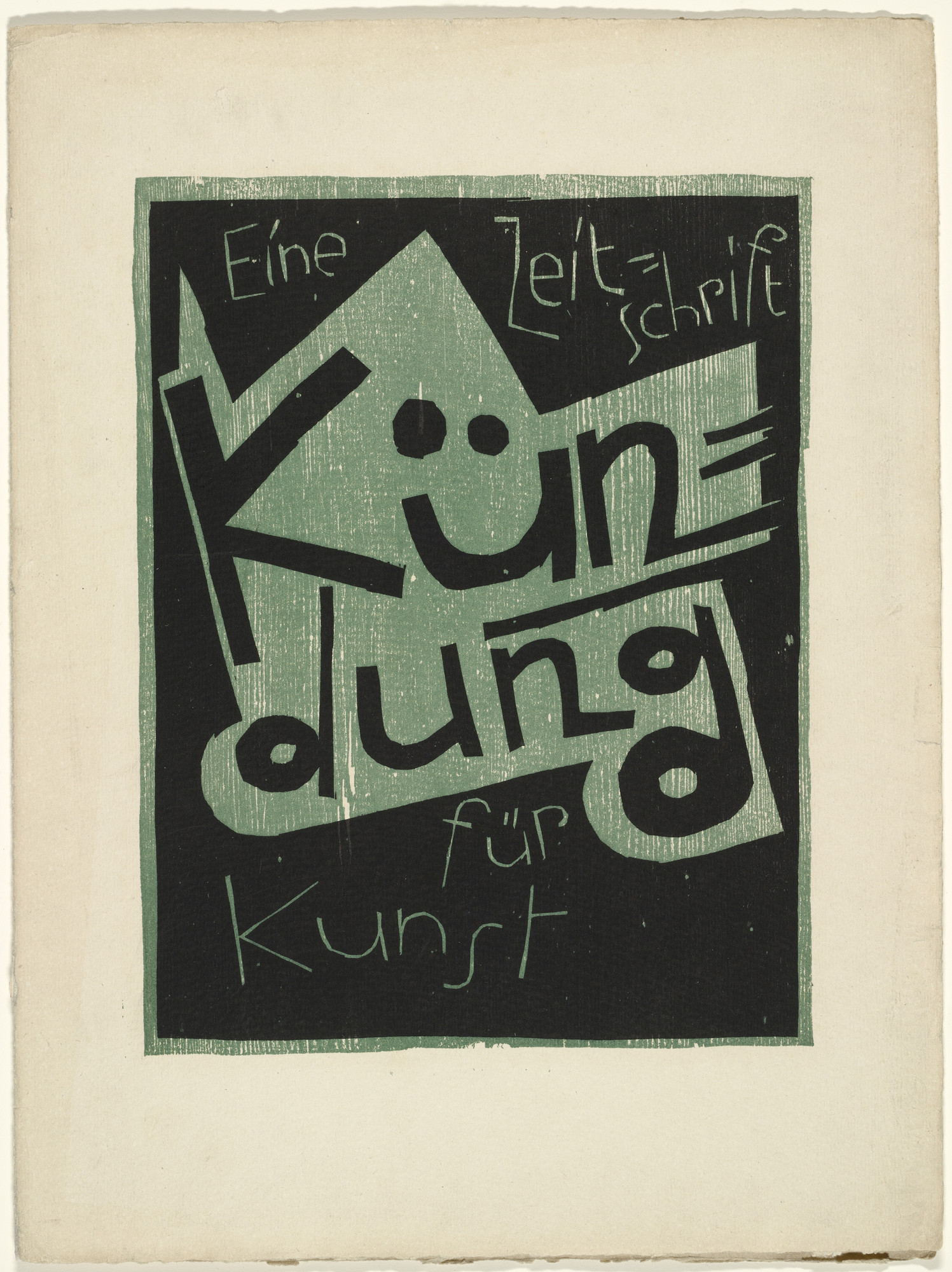 Karl Schmidt-Rottluff. Cover from the periodical Kündung, vol. 1, no. 3 (March 1921)