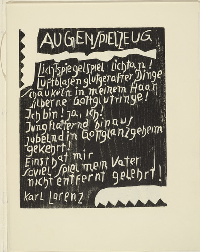 Playthings for the Eye from the periodical Kündung, vol. 1, no. 3 (March 1921)