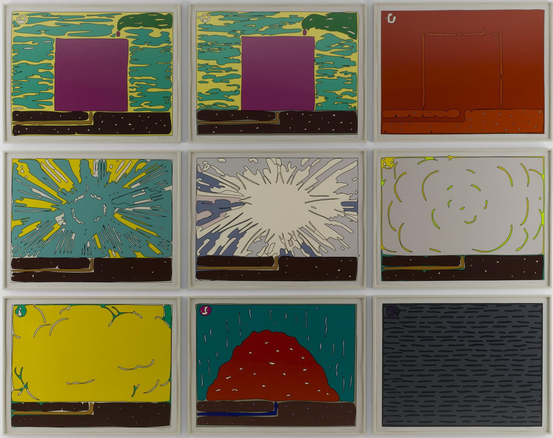 Peter Halley. Exploding Cell. 1994