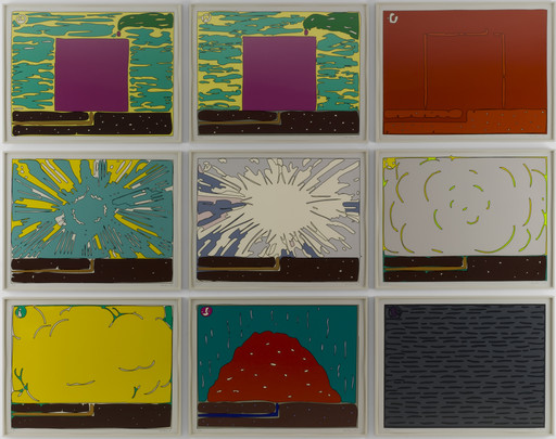 Peter Halley. Exploding Cell. 1994