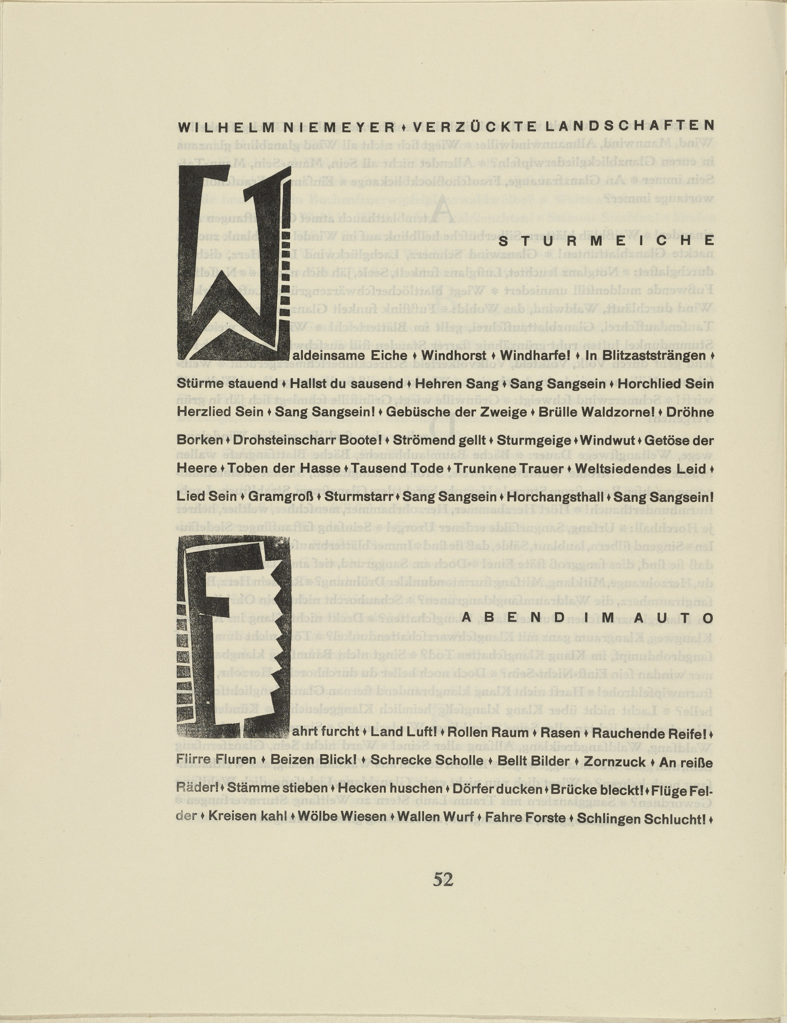Karl Schmidt-Rottluff. Ornamental initial 'F' from the periodical Kündung, vol. 1, no. 4, 5, 6 (April, May, June 1921)

