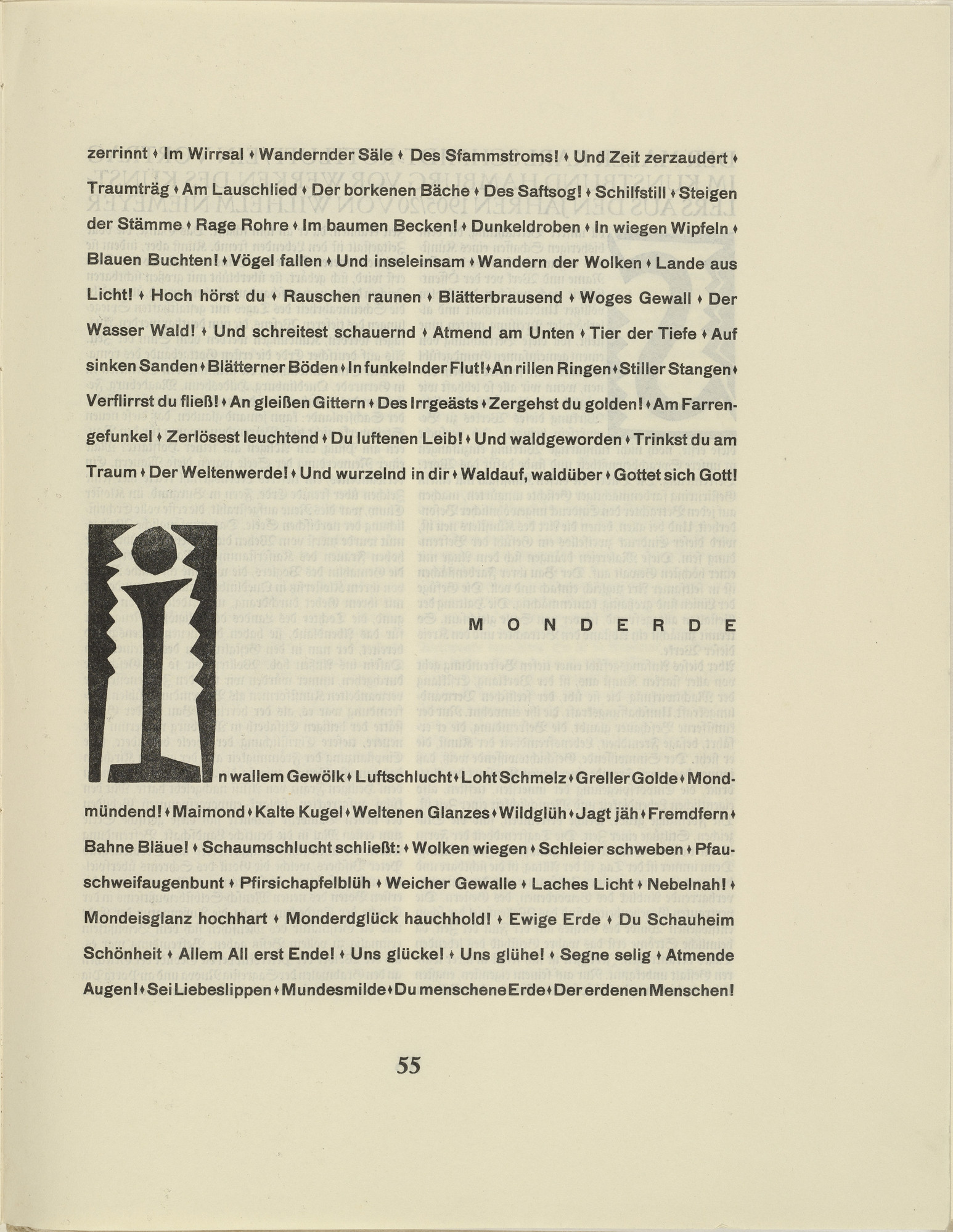 Karl Schmidt-Rottluff. Ornamental initial 'I' from the periodical Kündung, vol. 1, no. 4, 5, 6 (April, May, June 1921)