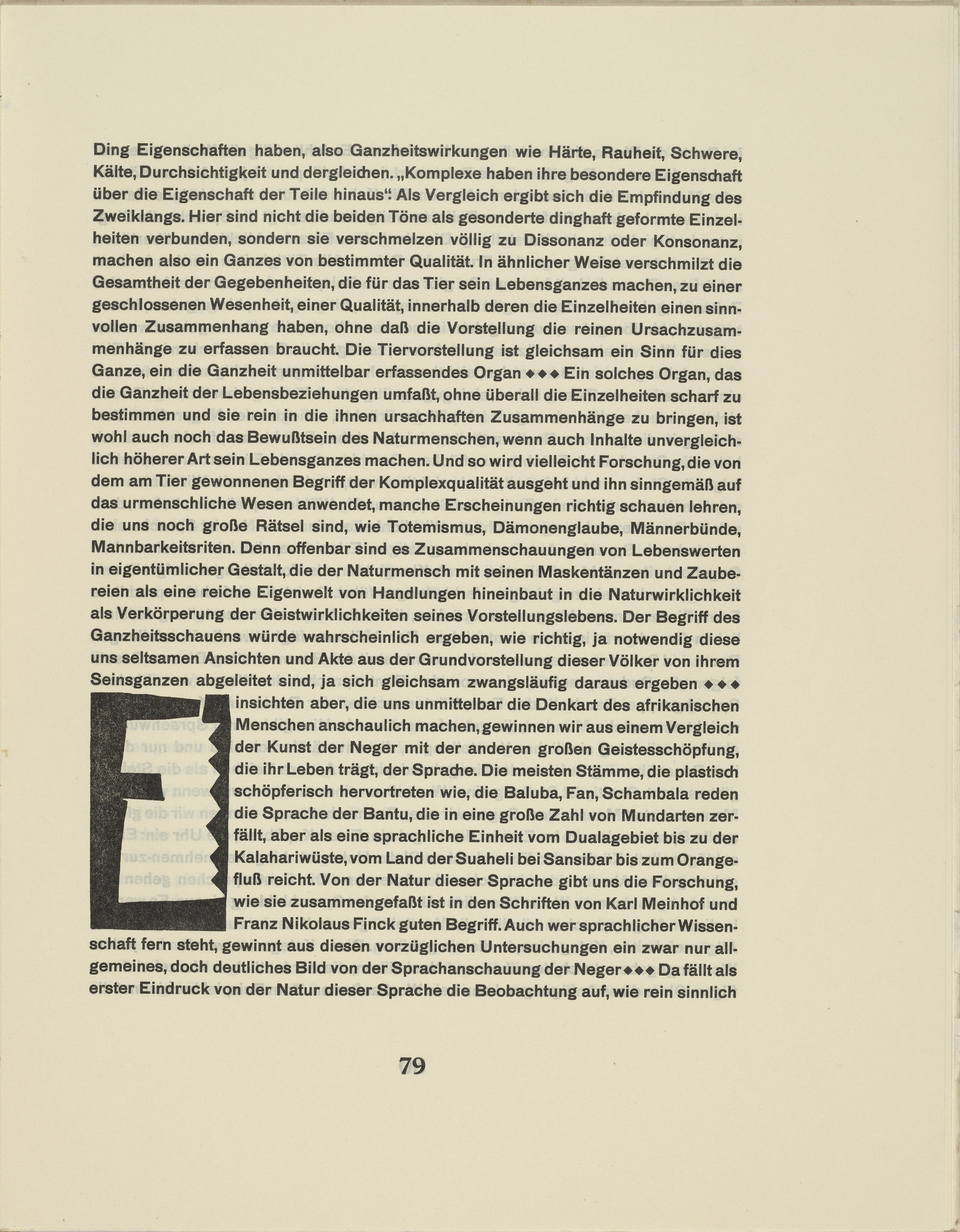 Karl Schmidt-Rottluff. Ornamental initial 'E' from the periodical Kündung, Vol. 1, No. 4, 5, 6 (April, May, June 1921)