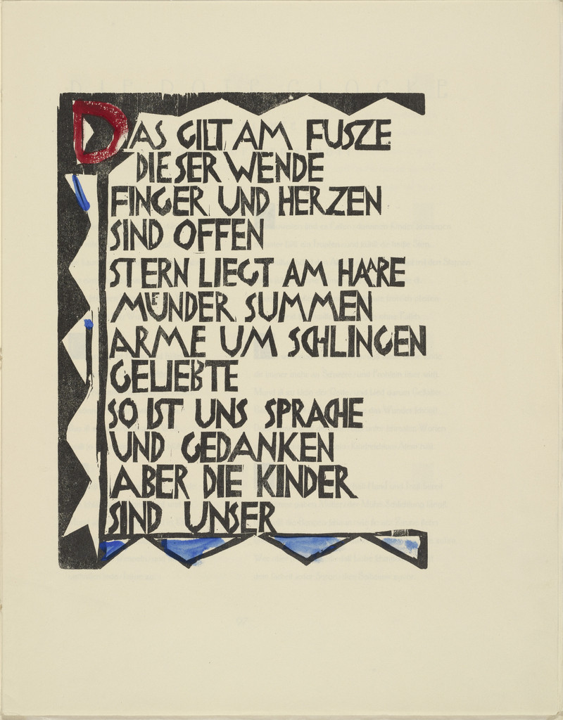 This Is What Counts at the Origin of this Turn (Das gilt am Fuße dieser Wende) from the periodical Kündung, vol. 1, no. 7, 8 (July, August 1921)