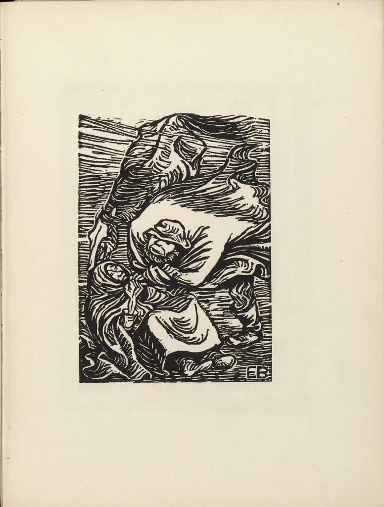 Group in a Storm (Gruppe im Sturm)(plate 14) from the illustrated book Deutsche Graphiker der Gegenwart (German Printmakers of Our Time)