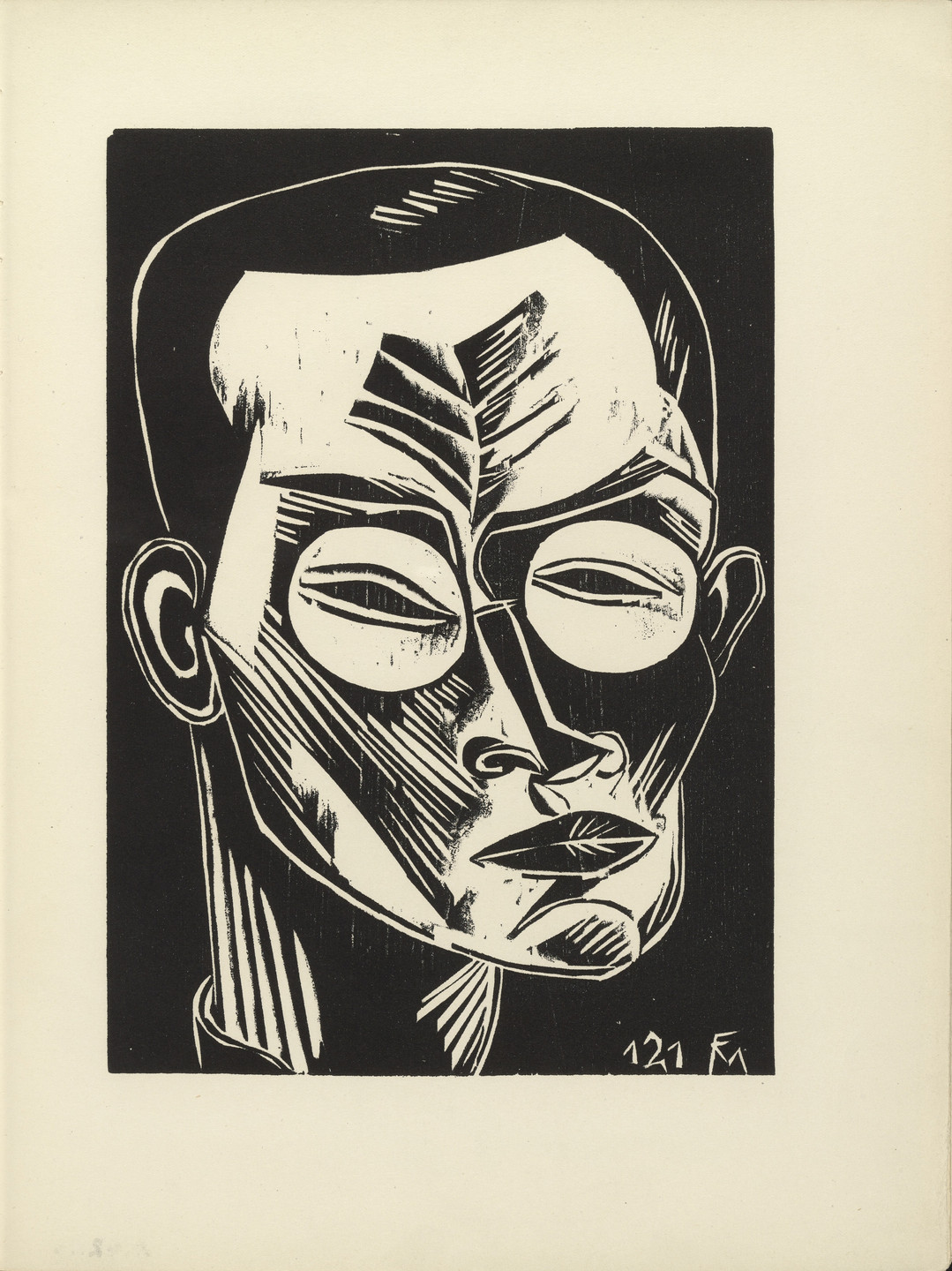 Conrad Felixmüller. Self-Portrait (Selbstbildnis) (plate 24) from the illustrated book Deutsche Graphiker der Gegenwart (German Printmakers of Our Time). 1919, published 1920