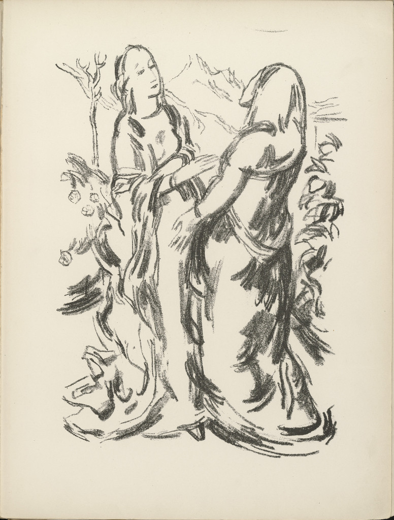 The Visitation (Heimuchung) (plate 26) from the illustrated book Deutsche Graphiker der Gegenwart (German Printmakers of Our Time)