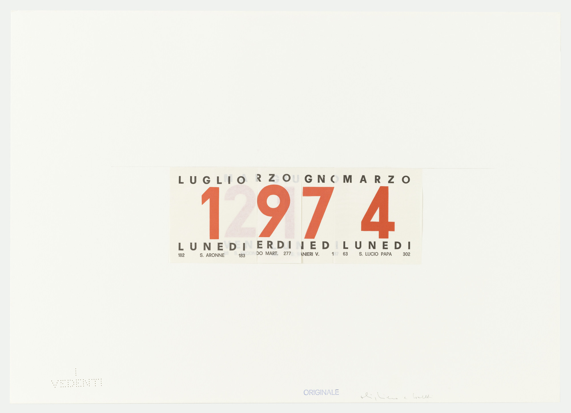 Alighiero Boetti. Calendario