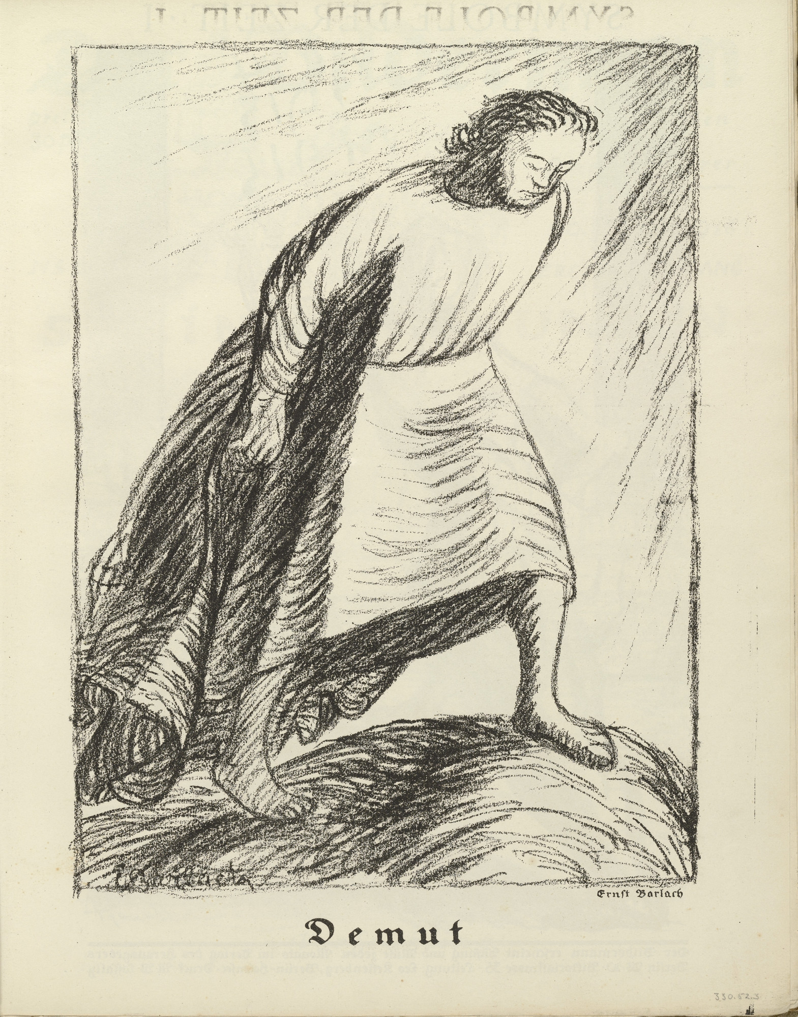 Ernst Barlach. Humility (Demut) (plate, folio 3) from the periodical Der Bildermann , vol. 1, no. 1 (Apr 1916)