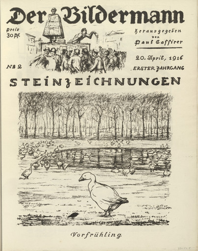 Early Spring (front cover, folio 4) from the periodical Der Bildermann, vol. 1, no. 2 (Apr 1916)