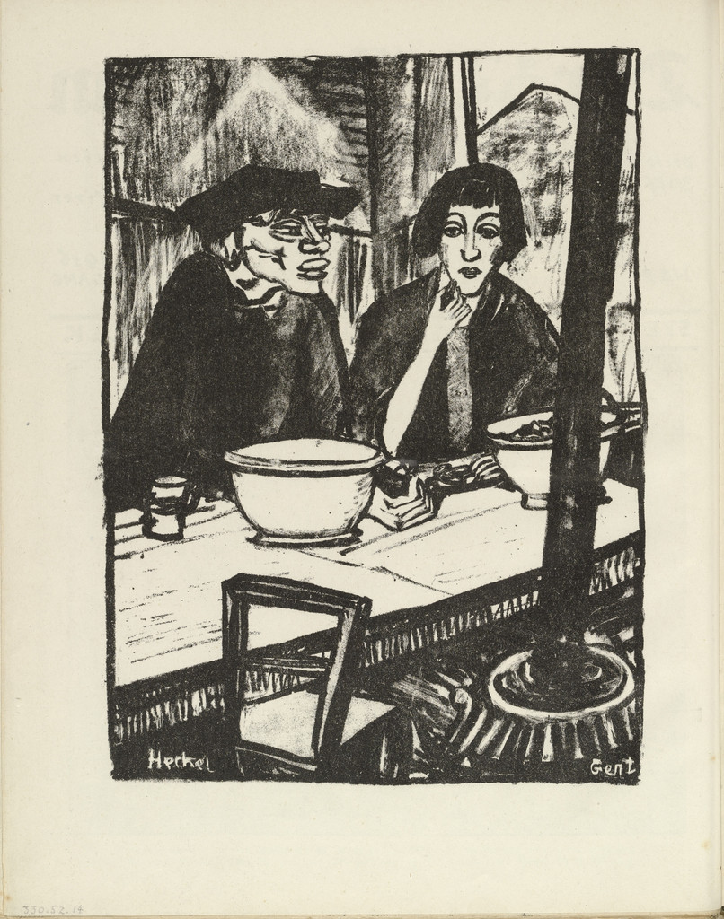 Ghent (Gent) (plate, folio 8 verso) from the periodical Der Bildermann, vol. 1, no. 4 (May 1916)