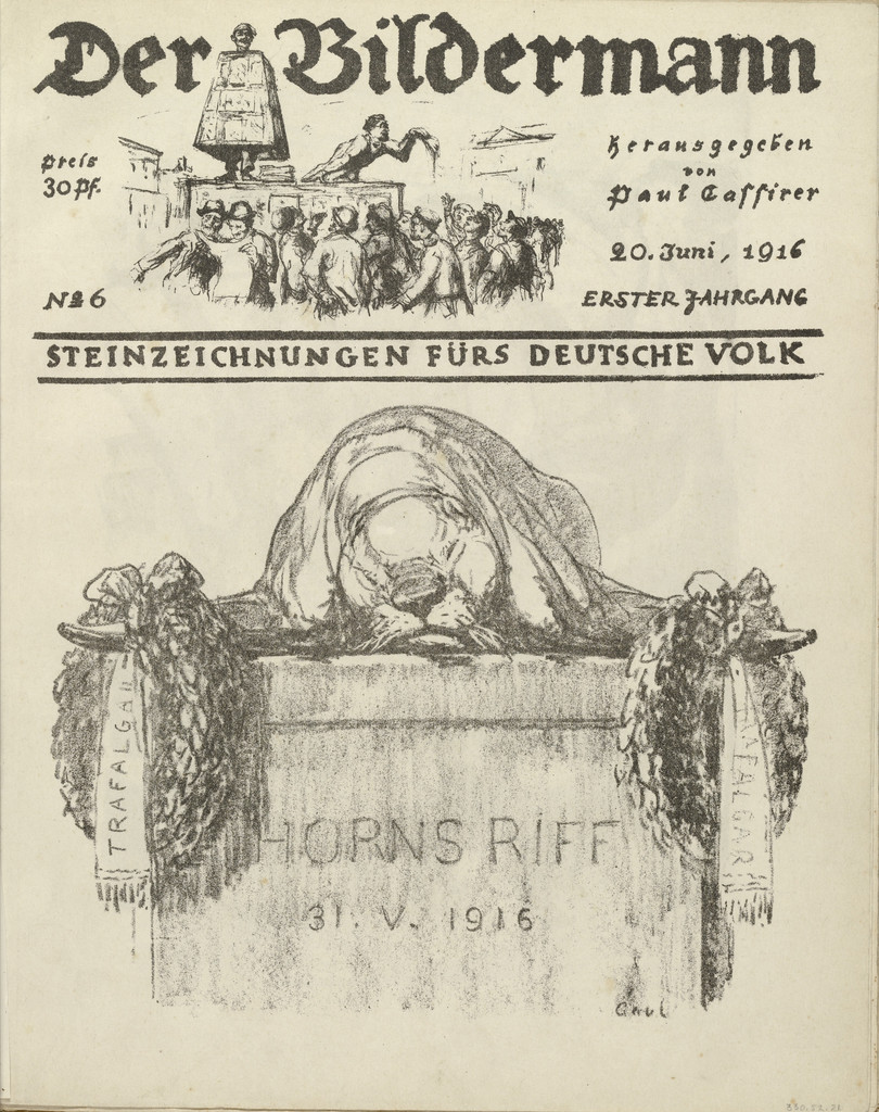 Horn's Ledge (Horns Riff) (front cover, folio 12) from the periodical Der Bildermann, vol. 1, no. 6 (Jun 1916)
