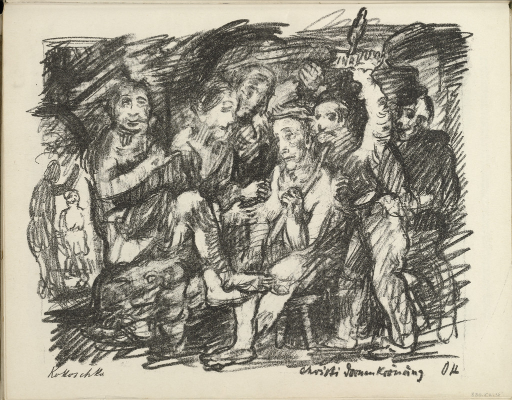 Christ Crowned with Thorns (Christi Dornenkrönung) (plate, folio 19 verso) from the periodical Der Bildermann, vol. 1, no. 9 (Aug 1916)