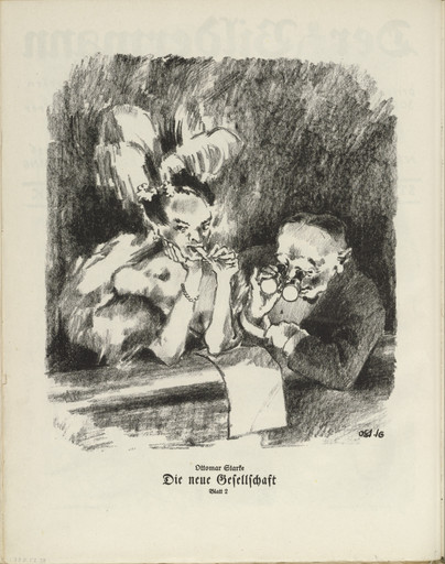 The New Society: Plate 2 (plate, folio 20 verso) from the periodical Der Bildermann, vol. 1, no. 10 (August 1916)