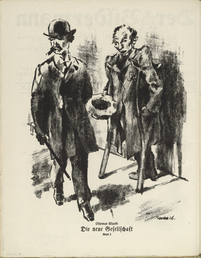 The New Society: Plate 3 (plate, folio 22 verso) from the periodical Der Bildermann, vol. 1, no. 11 (September 1916)