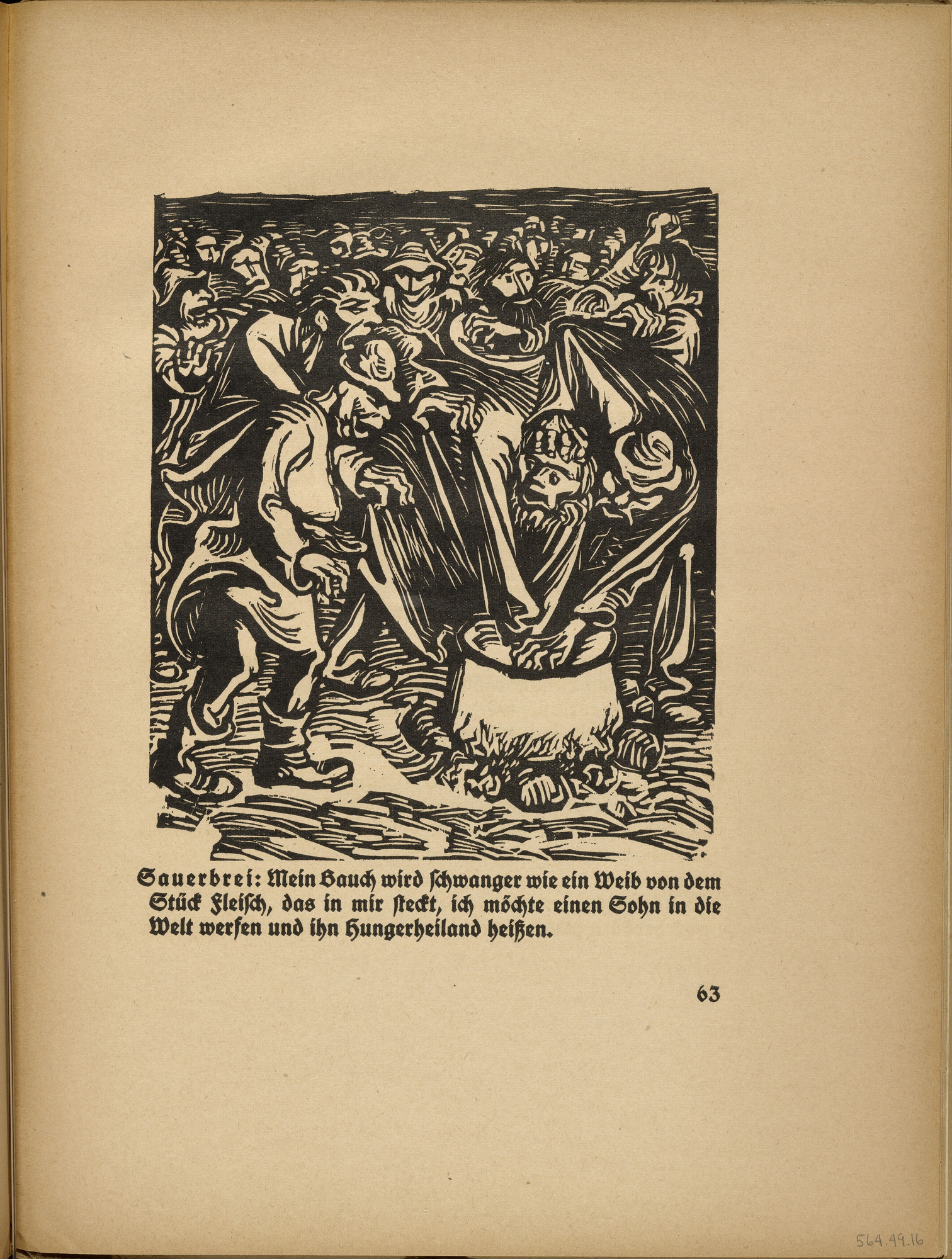 Ernst Barlach. The Cauldron (Der Kessel) (in-text plate, page 63) from Der Findling (The Foundling)
