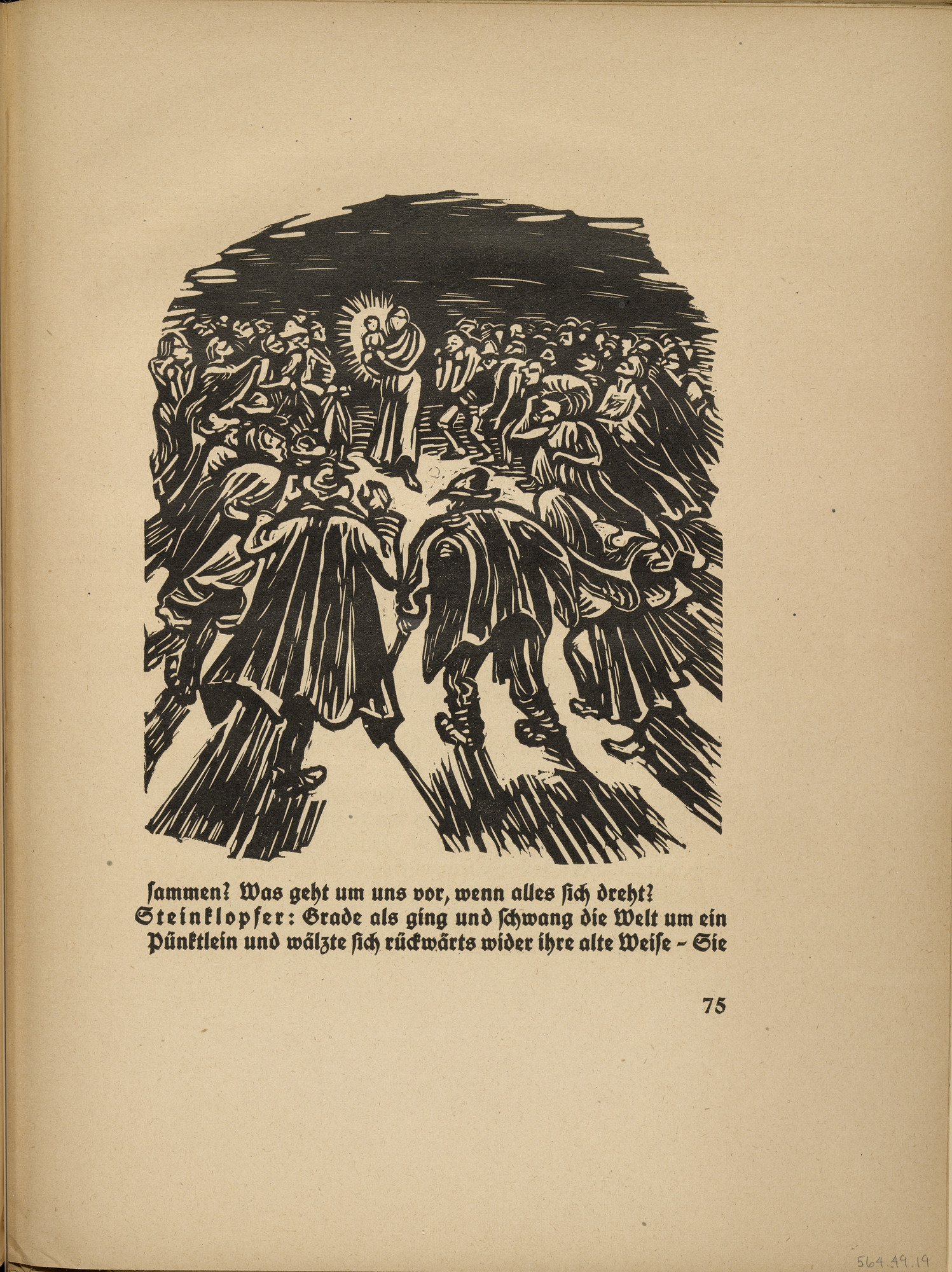 Ernst Barlach. The Child in Glory (Das Kind in der Glorie) (in-text plate, page 73) from Der Findling (The Foundling)