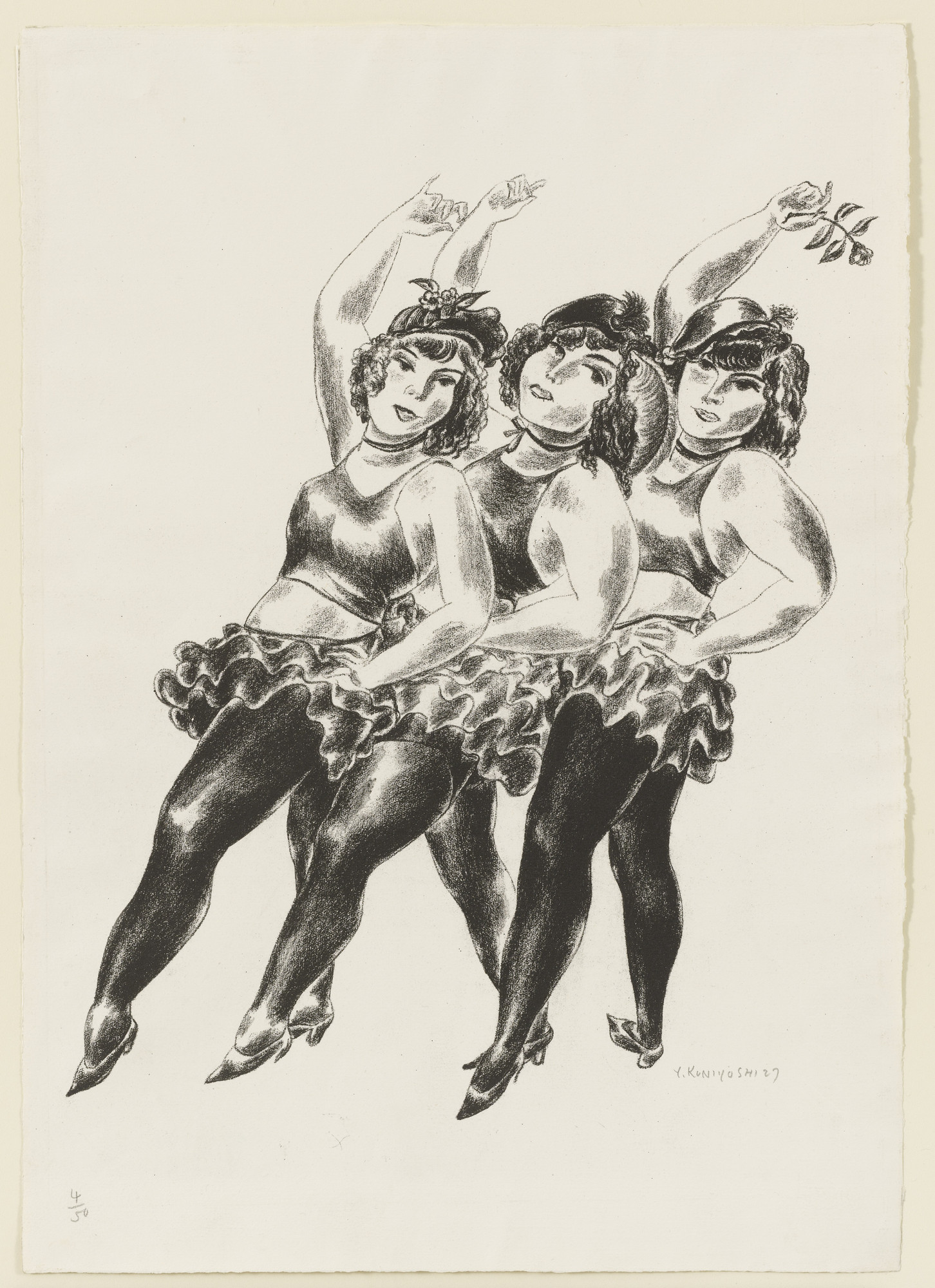 Yasuo Kuniyoshi. Three Dancers