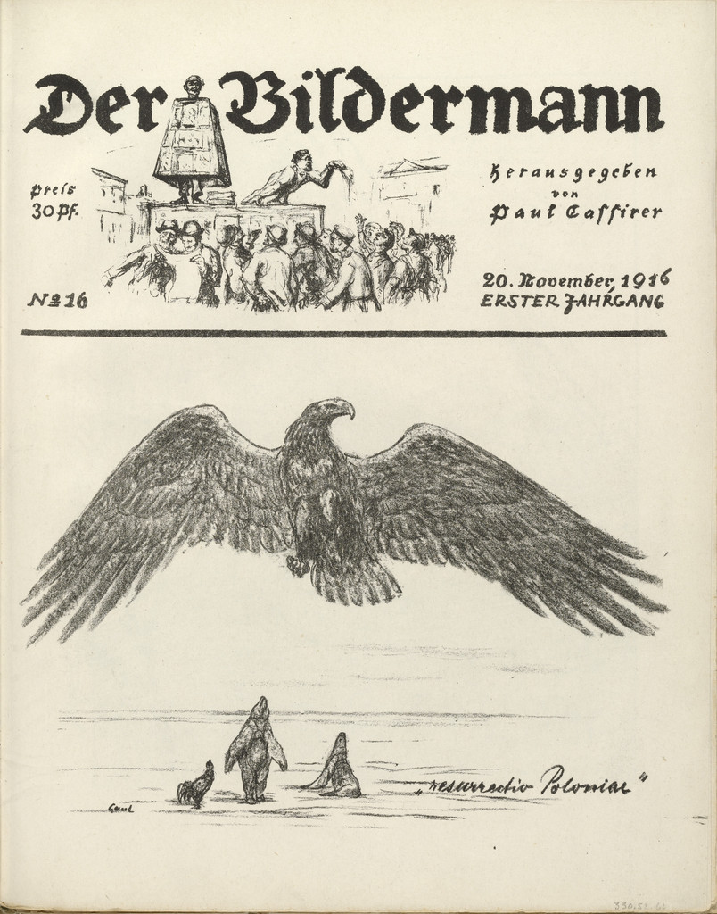 The Eagle (Der Adler) (front cover, folio 32) from the periodical Der Bildermann, vol. 1, no. 16 (Nov 1916)