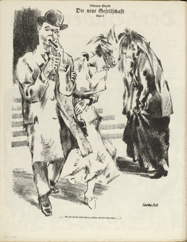 The New Society: Plate 6 (Die neue Gesellschaft: Blatt 6) (plate, folio 34 verso) from the periodical Der Bildermann, vol. 1, no. 17 (December 1916)