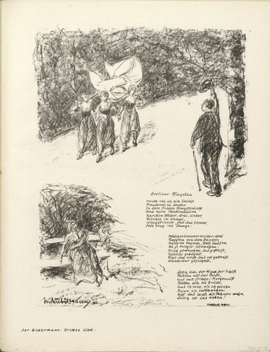 Untitled, illustration to Gottfried Keller's poem "Whitsuntide in Berlin" (border, 3rd song, folio 41) from the periodical Der Bildermann, supplement to vol. 1, no. 5 (Jun 1916)