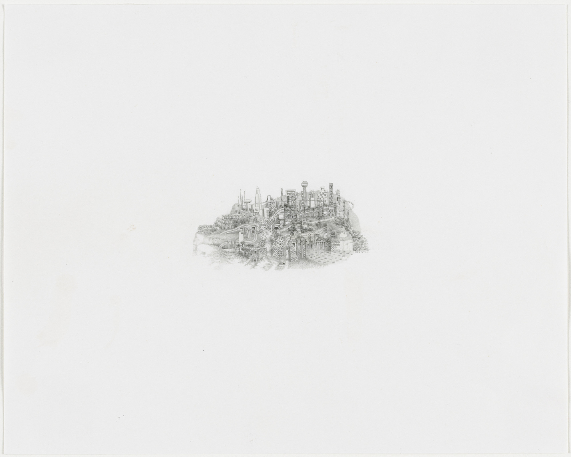Randall Sellers. Untitled (layered cityscape)