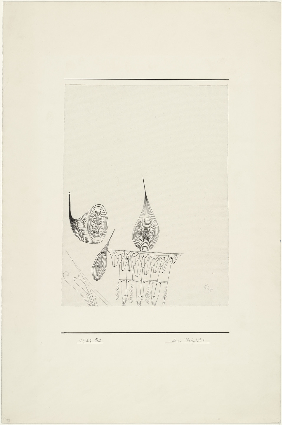 Paul Klee. Three Fruit (Drei Früchte). 1927