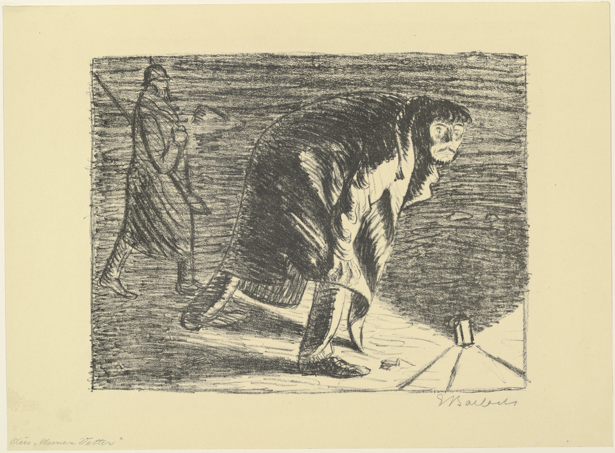 Ernst Barlach. Forlorn Light II (Verlorenes Licht II) from the portfolio The Poor Cousin (Der arme Vetter)