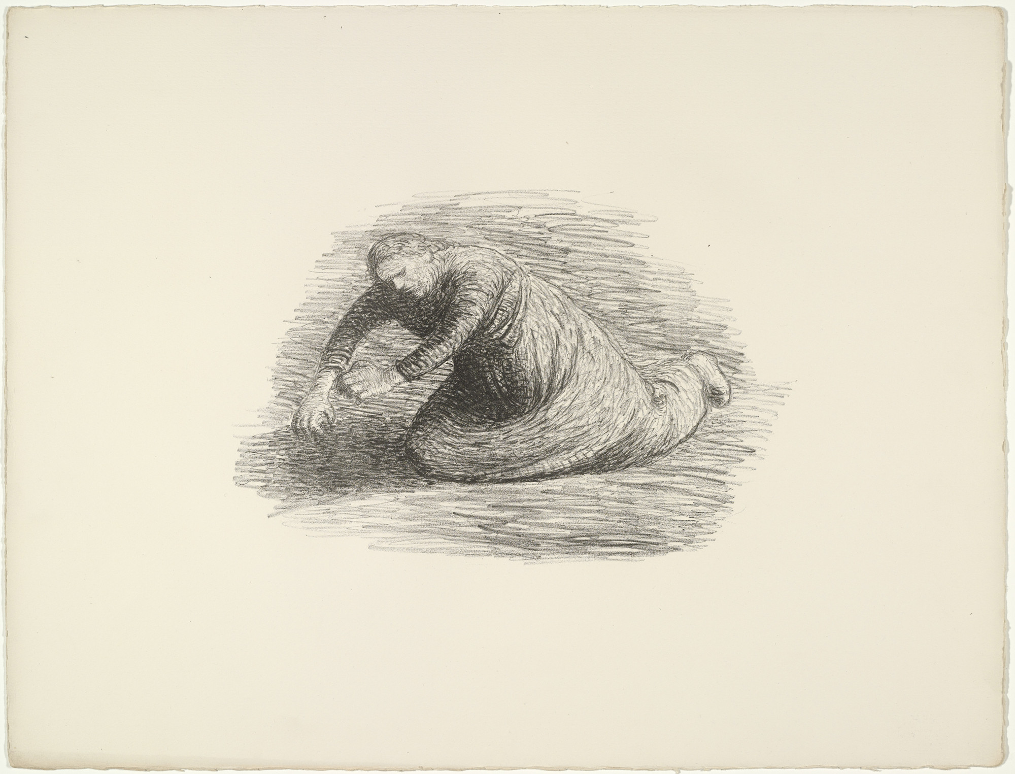Ernst Barlach. The Bloodstain 1 (Der Blutflecken 1) from The Dead Day (Der tote Tag)