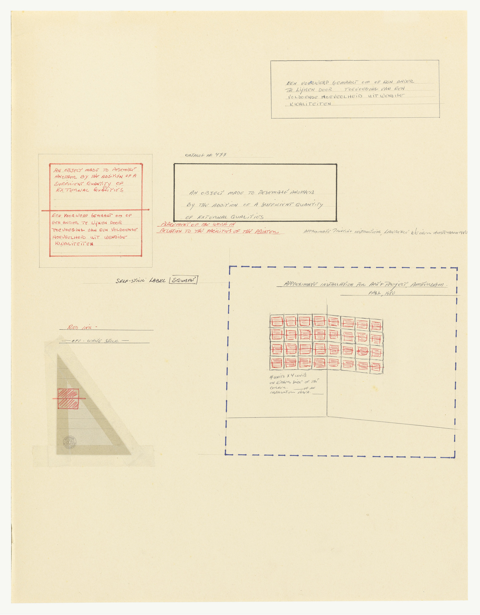 Lawrence Weiner. Untitled