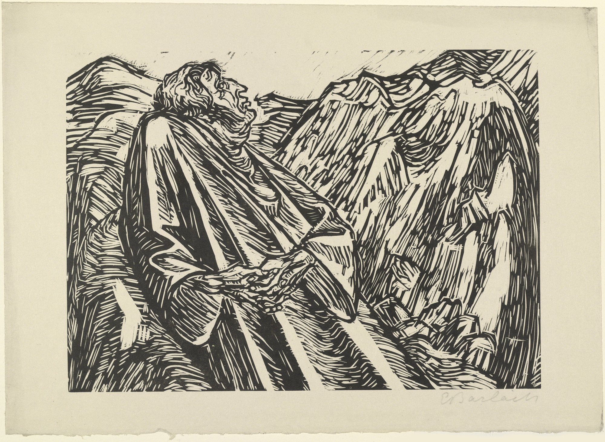 Ernst Barlach. The Rocks (Die Felsen) from The Transformations of God (Die Wandlungen Gottes)