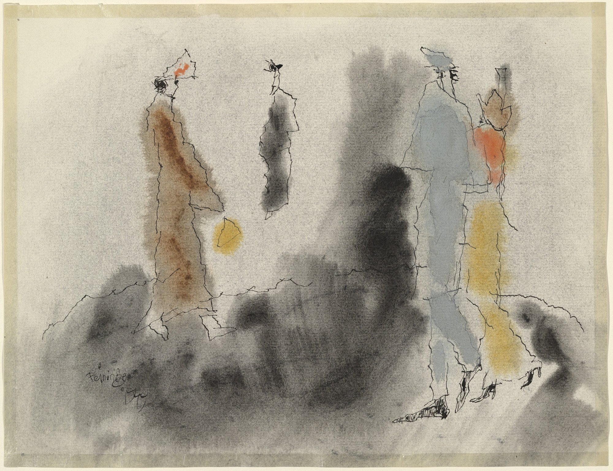 Lyonel Feininger. Figures Walking