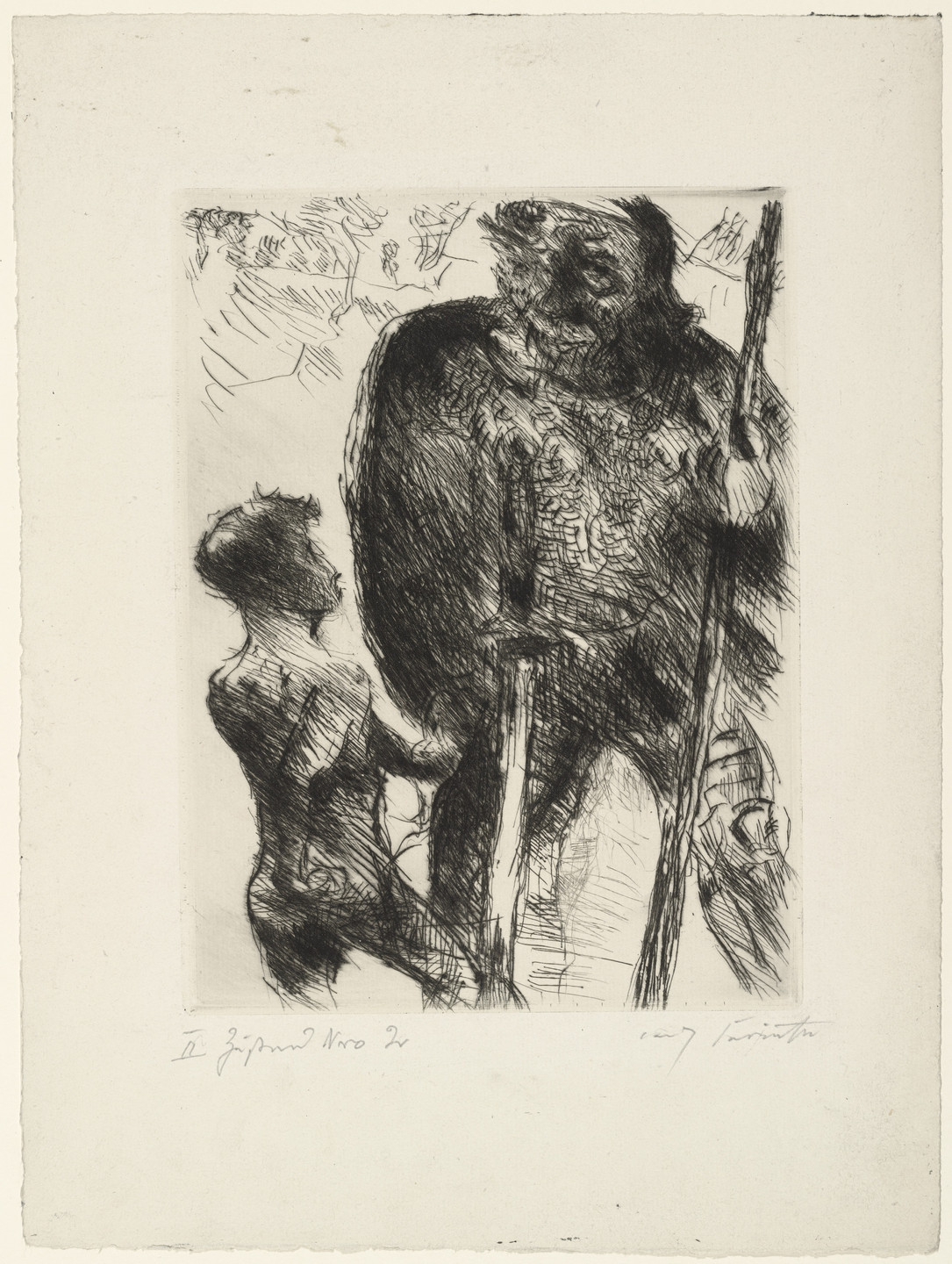Lovis Corinth. David and Goliath (David und Goliath) for the illustrated book Saul and David. The Two Books Samuel (Saul und David. Die beiden Bücher Samuelis). (1923)