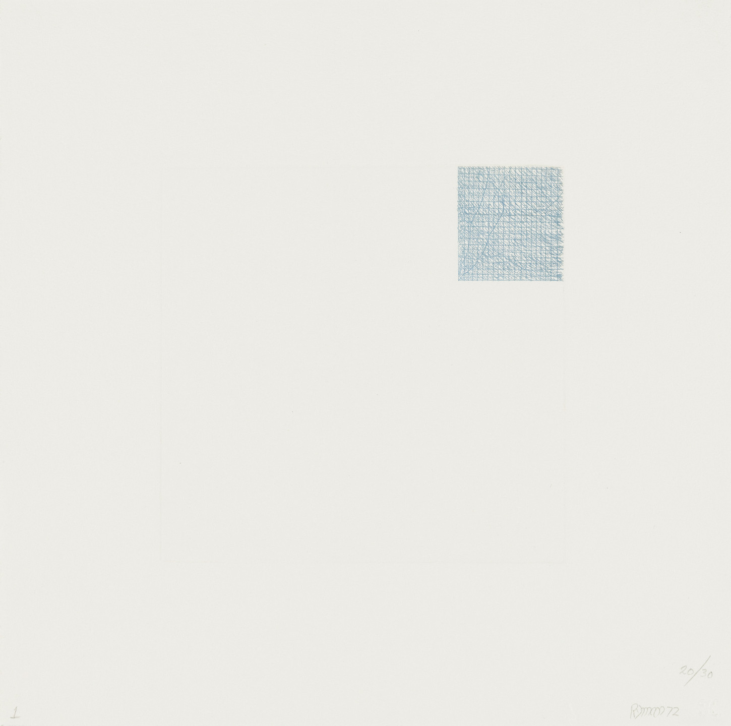 Robert Ryman. Etching in Four Parts. 1972
