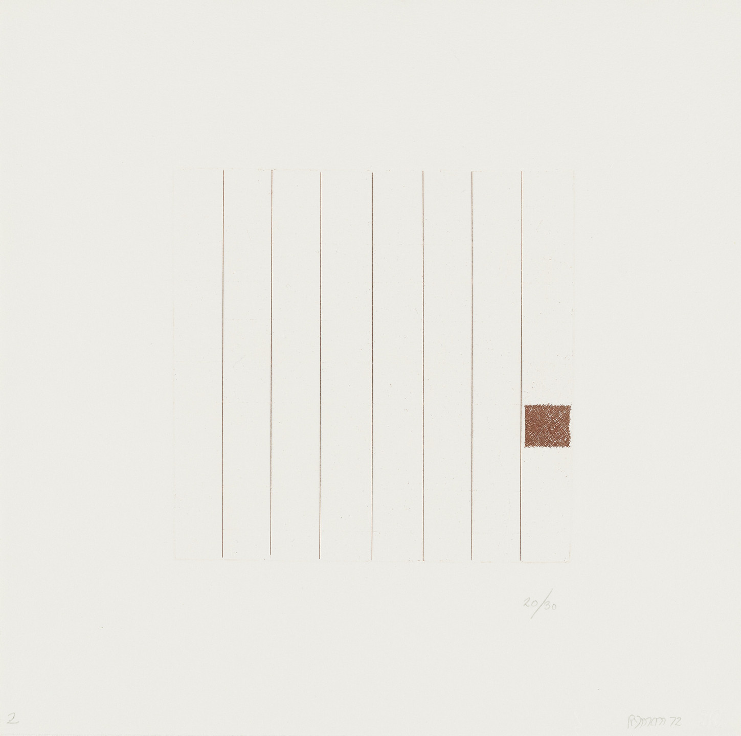 Robert Ryman. Etching in Four Parts. 1972