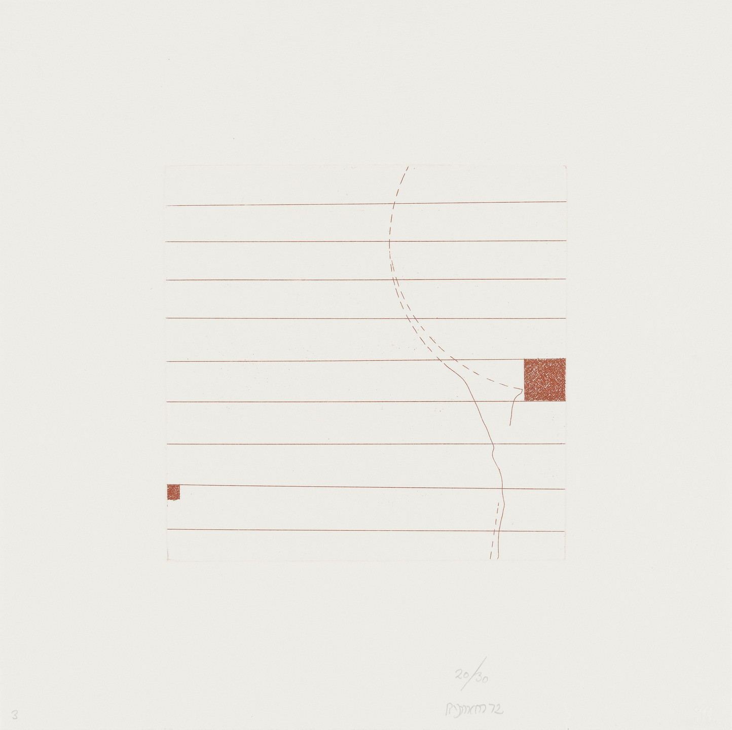 Robert Ryman. Etching in Four Parts. 1972