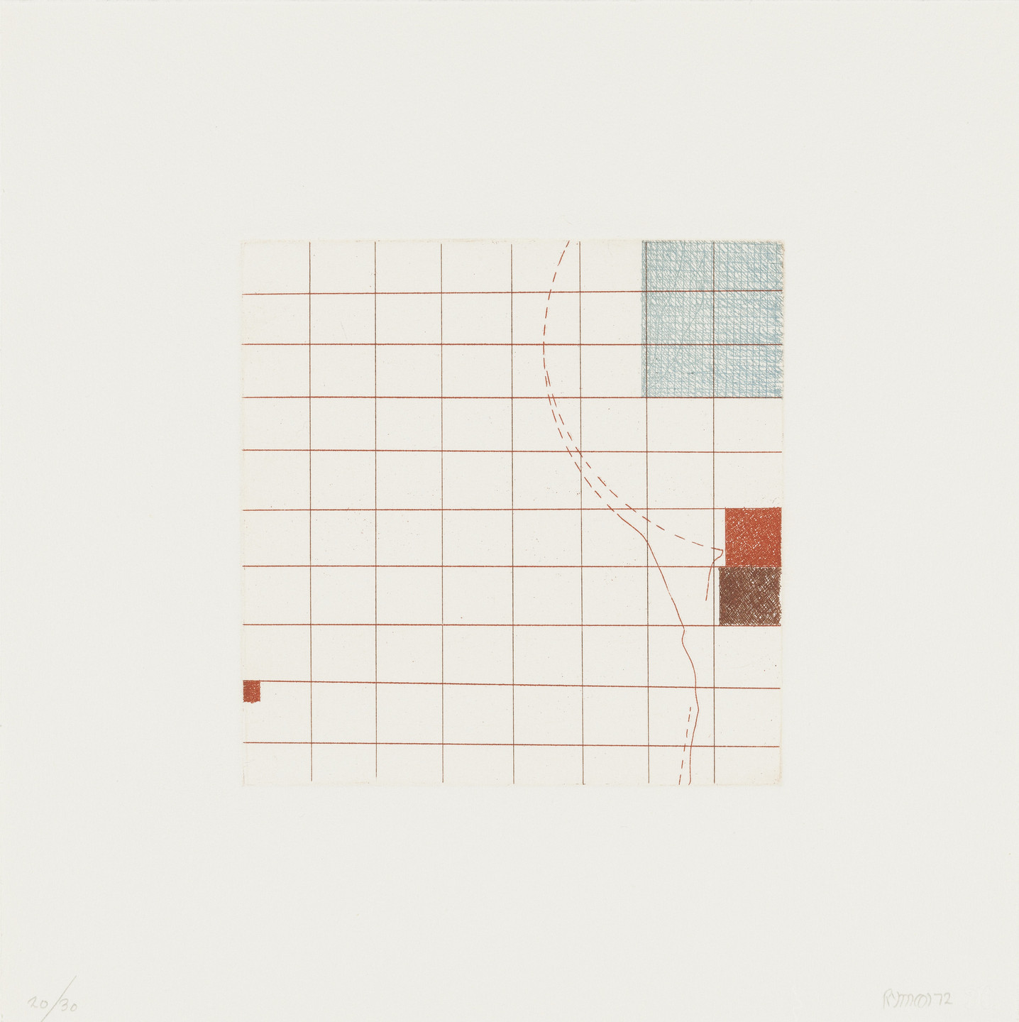 Robert Ryman. Etching in Four Parts. 1972