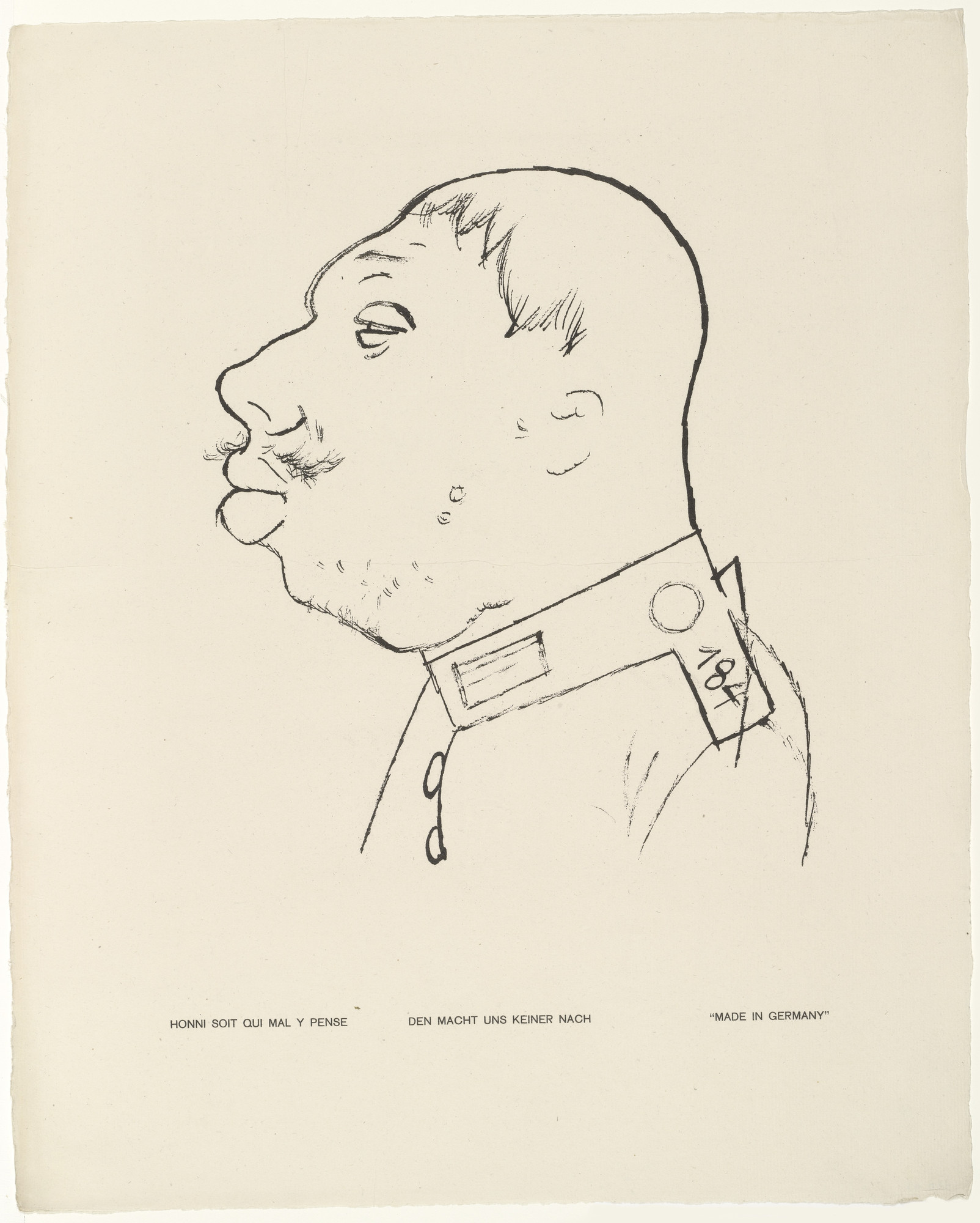 George Grosz. Made in Germany (Den macht uns keiner nach) from the