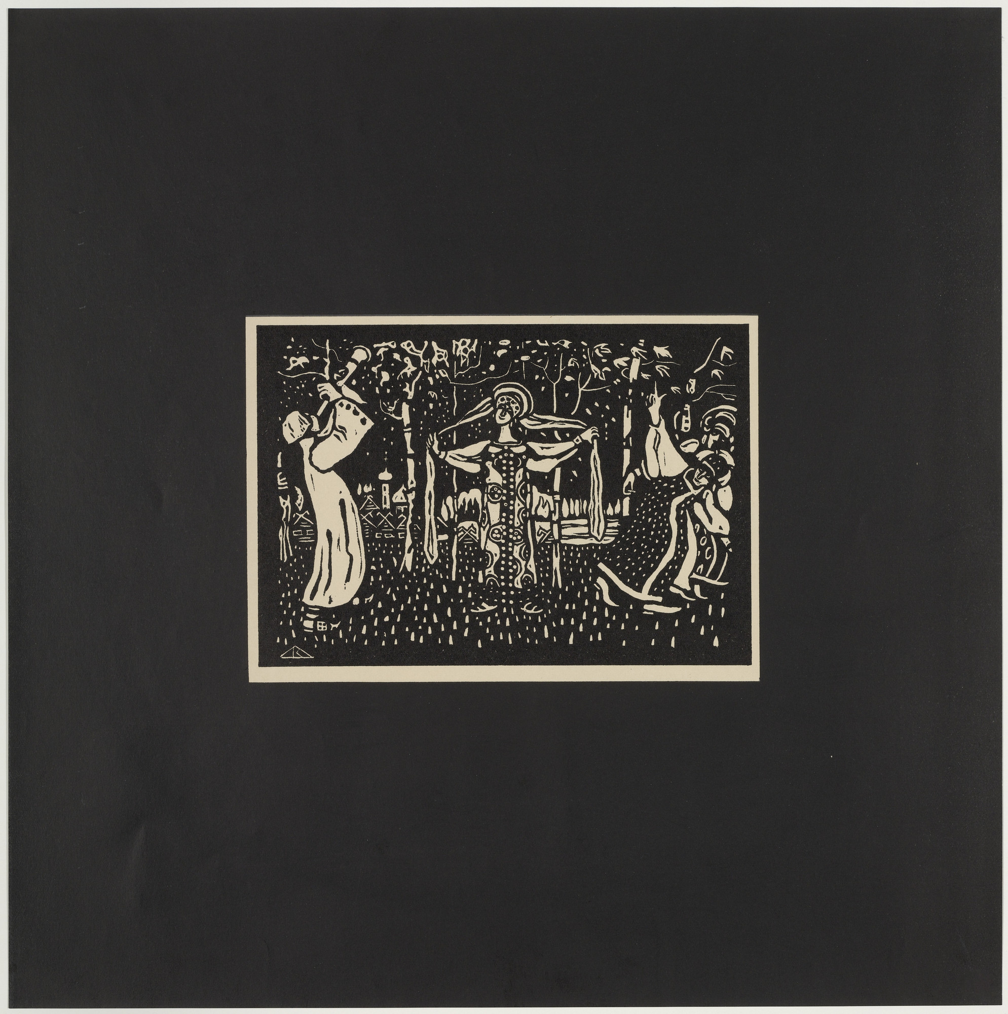 Vasily Kandinsky. The Birch Trees (Les Bouleaux) from Xylographs (Xylographies)