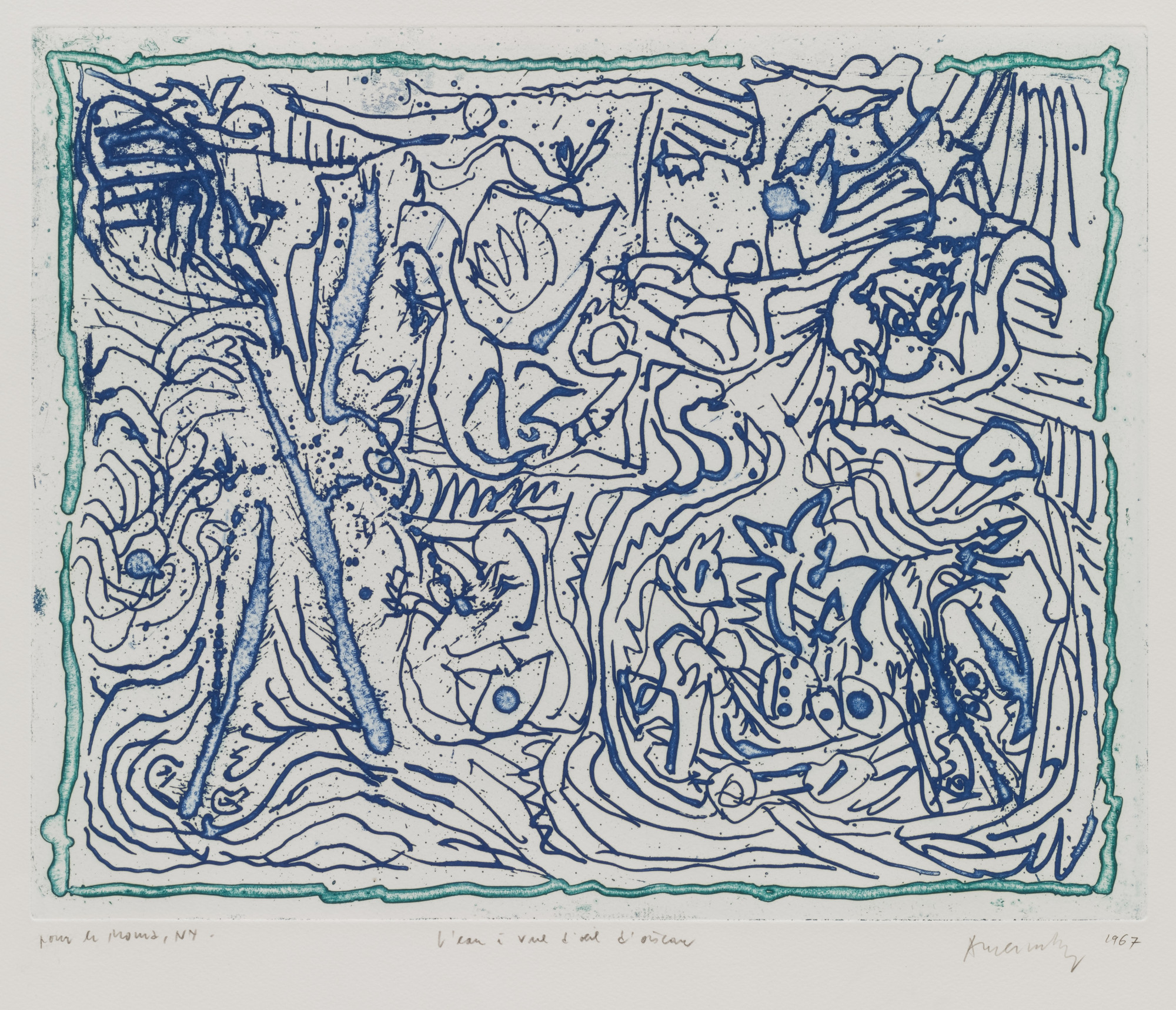 Pierre Alechinsky. Bird's Eye View of the Sea (L'eau à vue d'oeil d'oiseau)