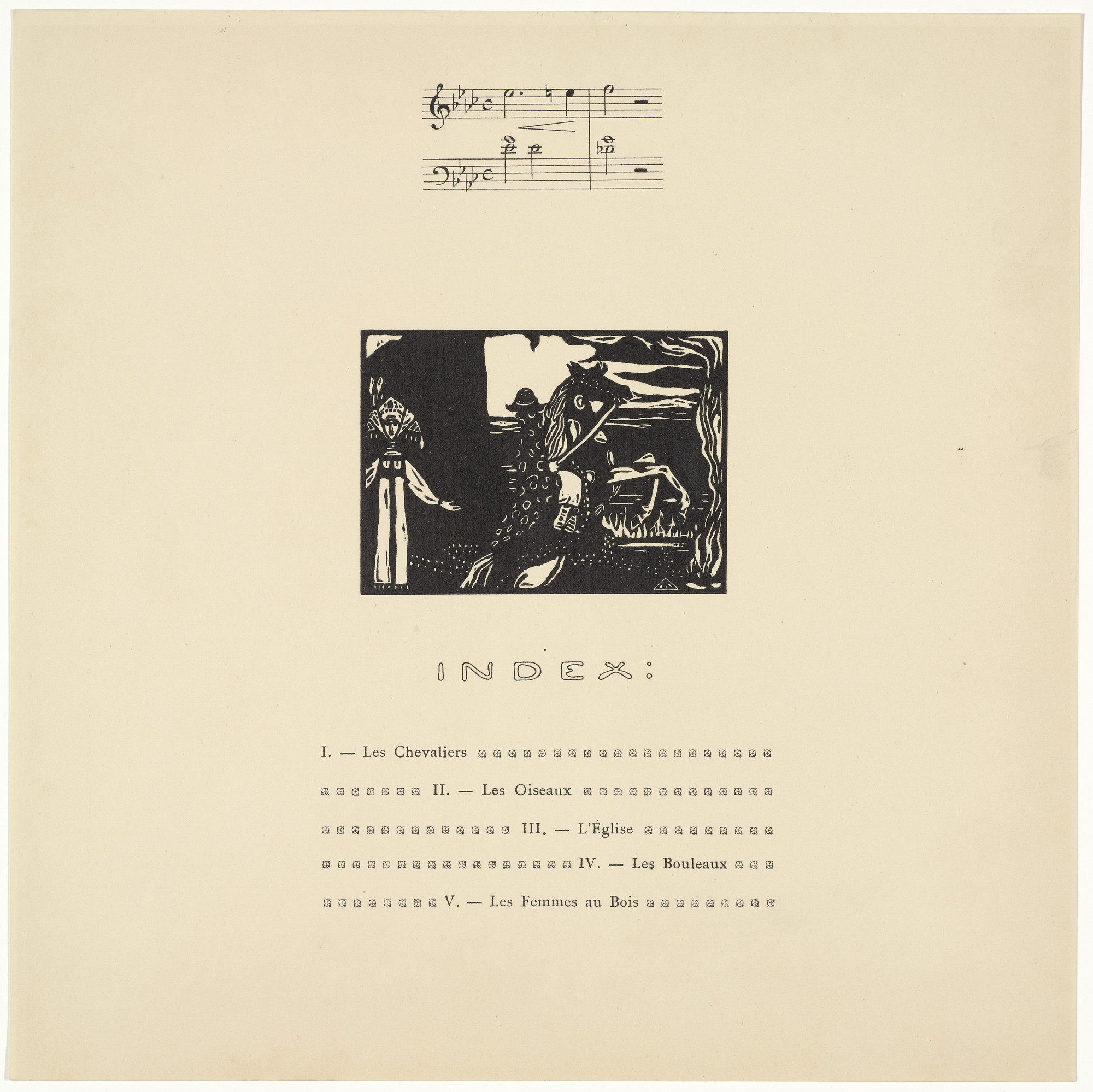 Vasily Kandinsky. Title page (Flame) from Xylographs (Xylographies)