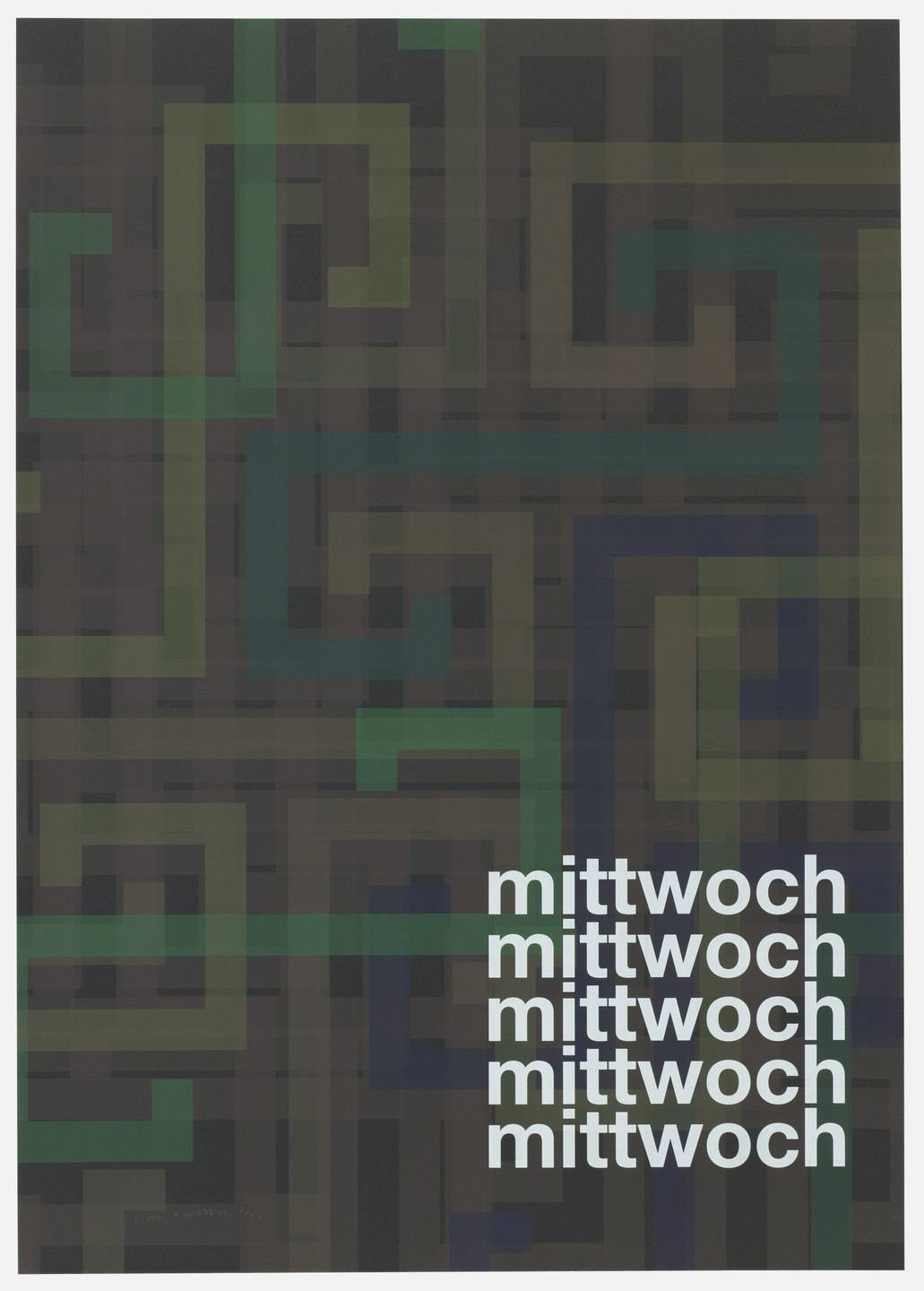 Liam Gillick. Mittwoch ( Wednesday) from Guide. 2004