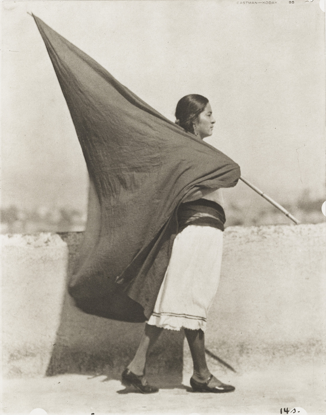 Tina Modotti. Woman with Flag. 1928