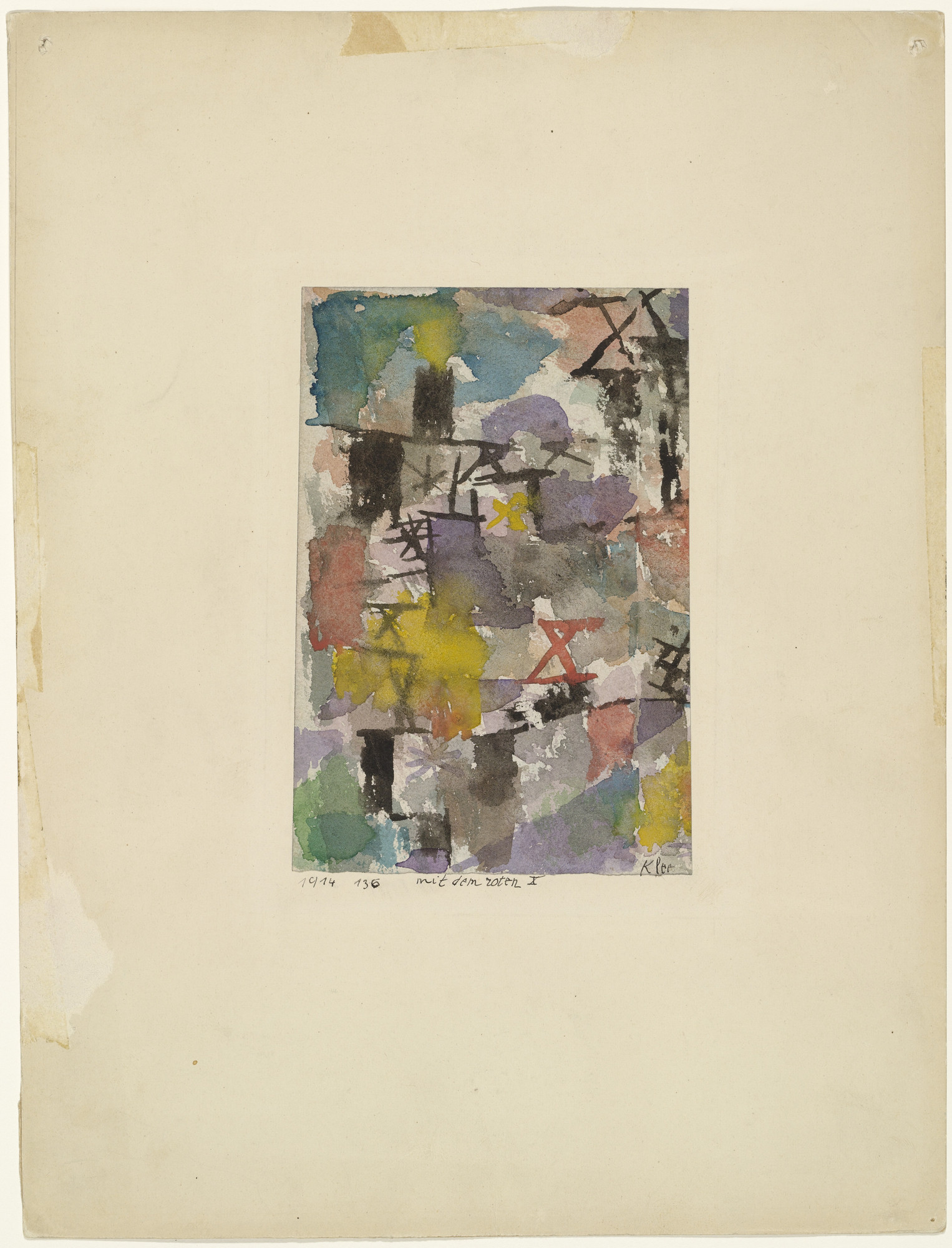 Paul Klee. With the Red X ( Mit dem roten X )