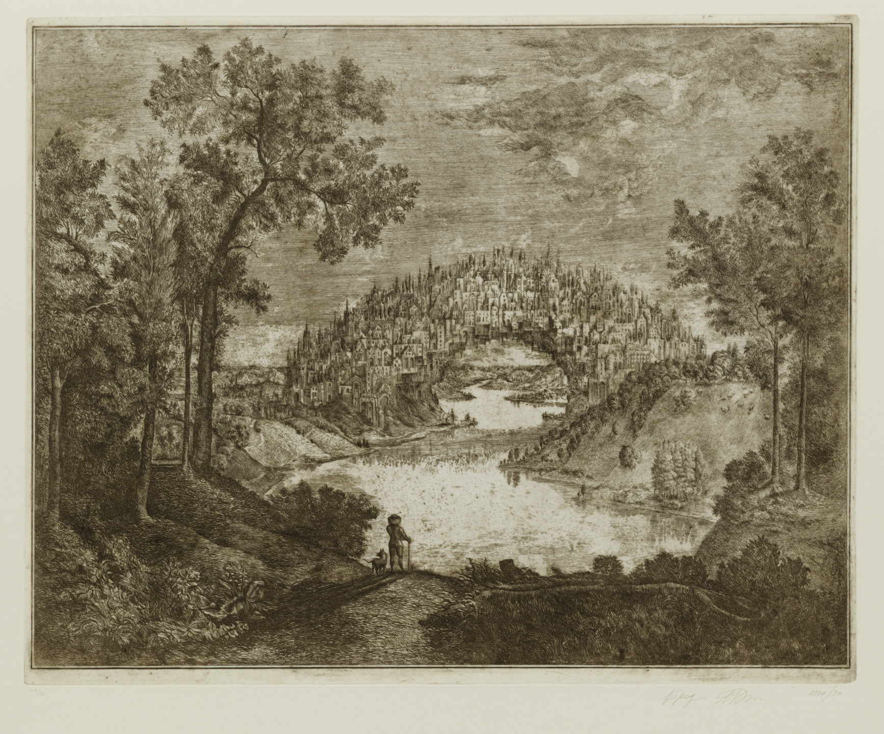 Alexander Brodsky, Ilya Utkin. Town Bridge. 1984, printed 1990