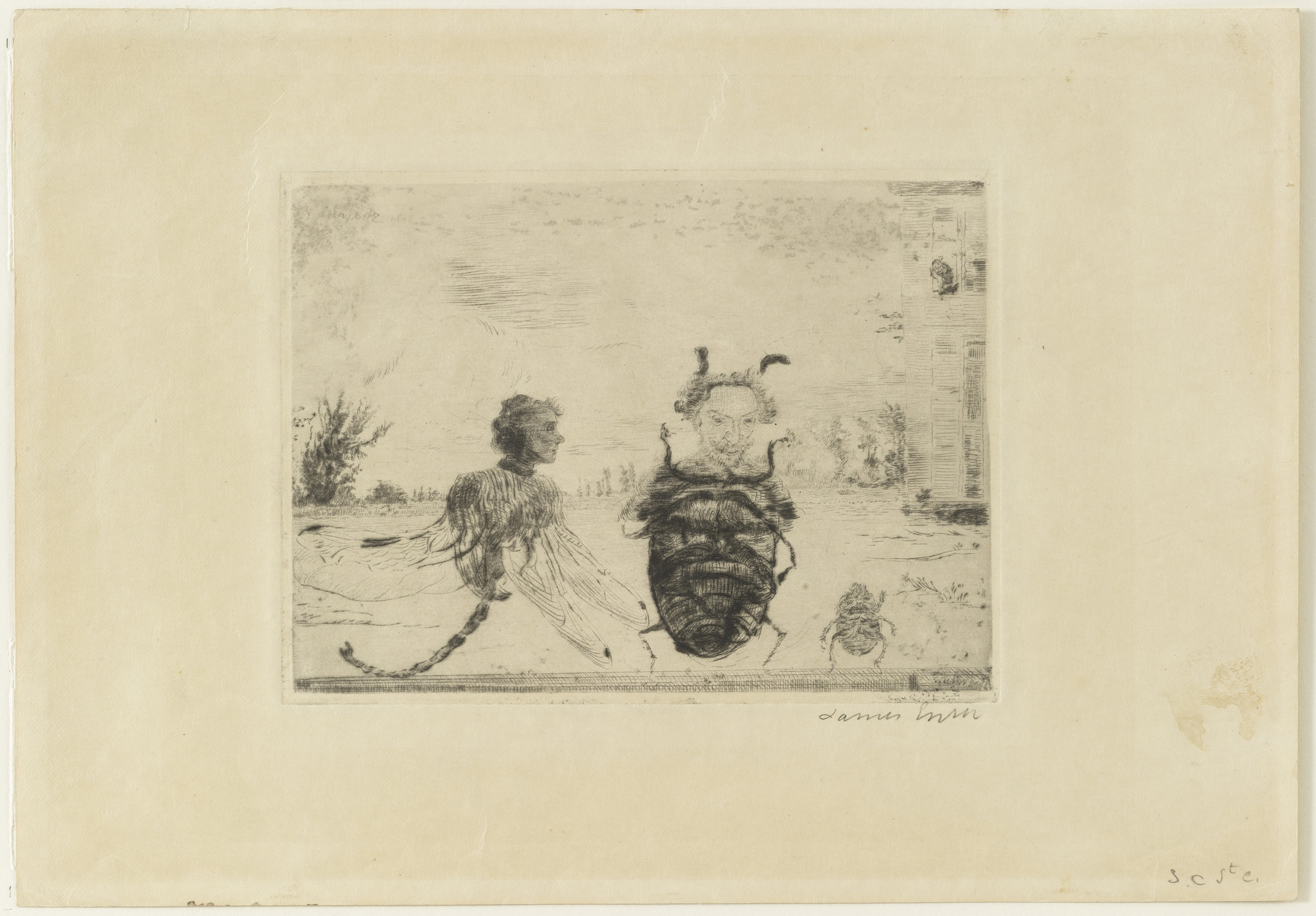 James Ensor. Peculiar Insects, state V. 1888